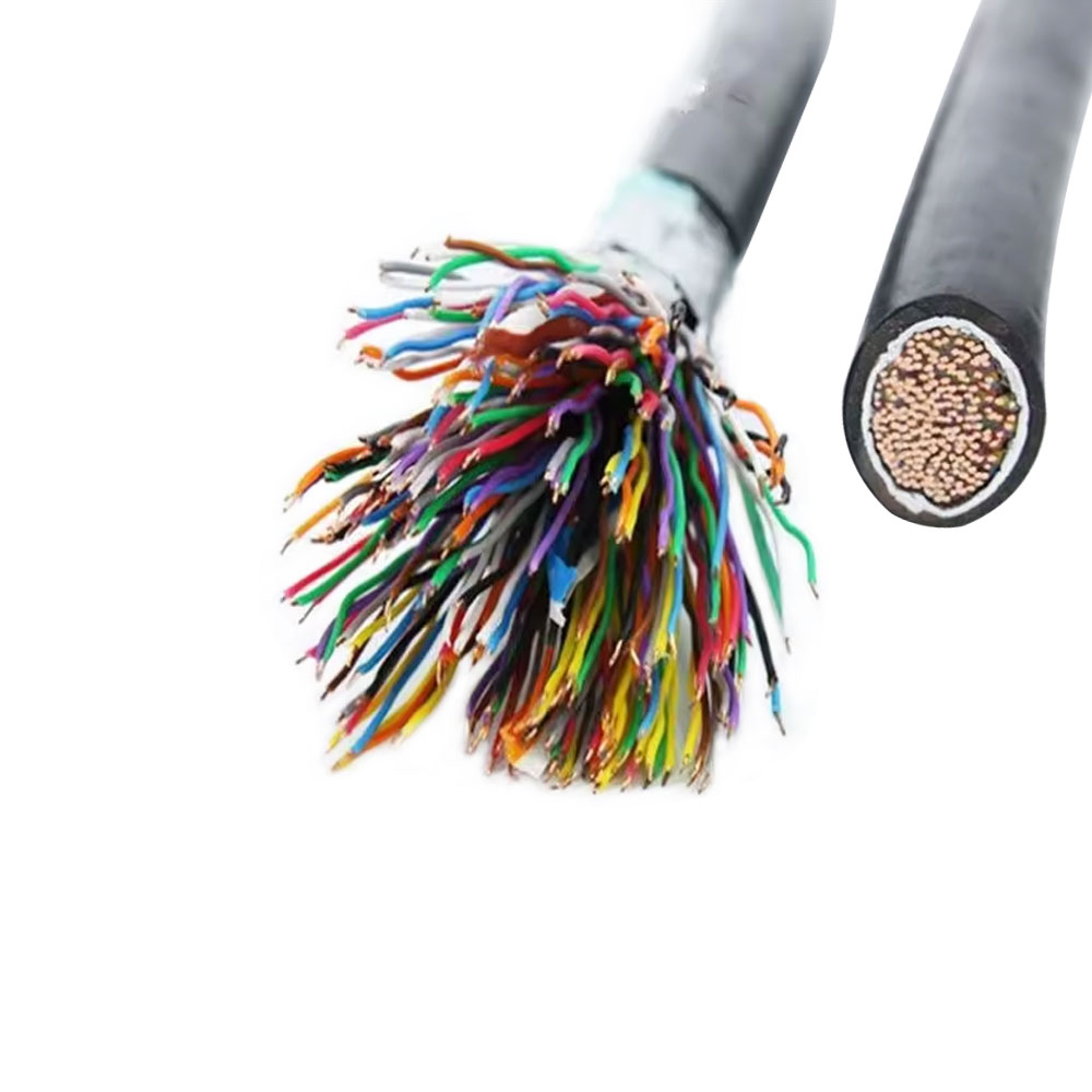 HYAT43: Copper-core foam polyolefin insulated, filled moisture barrier layer, polyethylene sheathed, single coarse steel wire armored polyethylene sheathed local communication cable