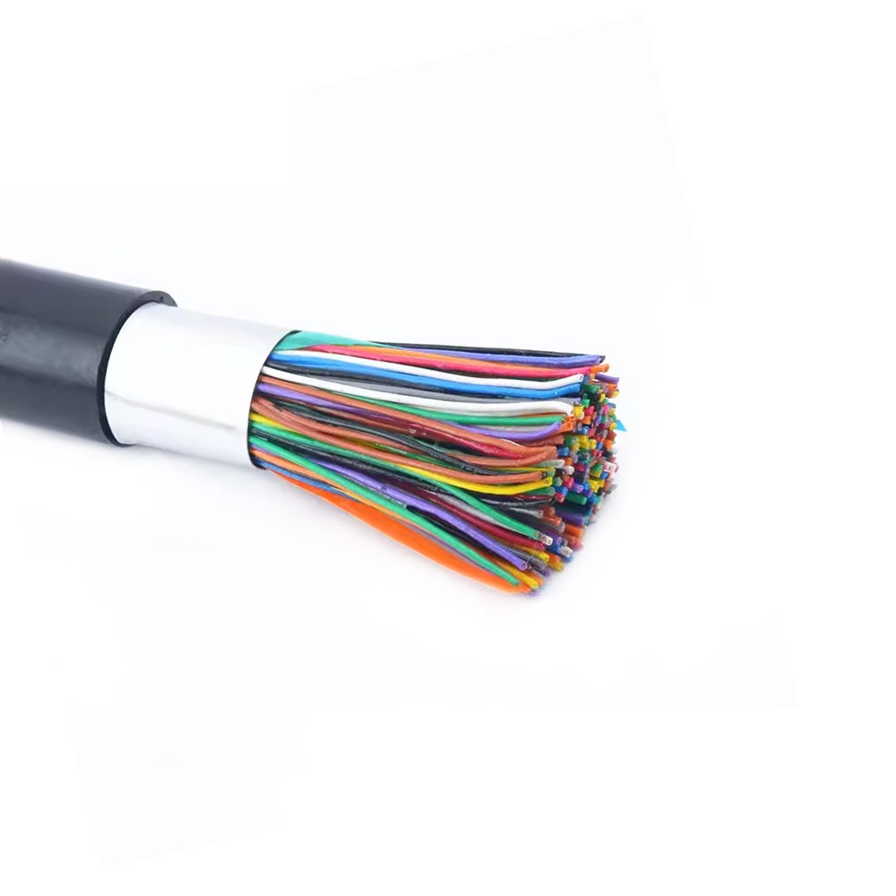 HYFAT: Copper-core foam polyolefin insulated, filled moisture barrier layer, polyethylene sheathed local communication cable